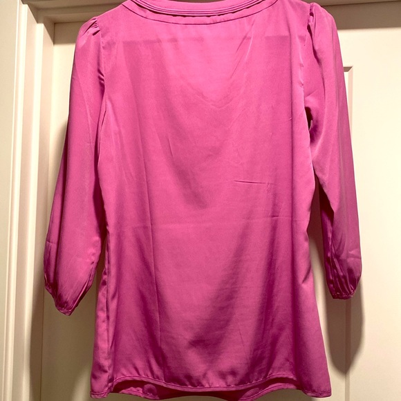 [Banana Republic] Women’s Pink V-Neck 3/4 Sleeve Blouse Size Small - Picture 9 of 12